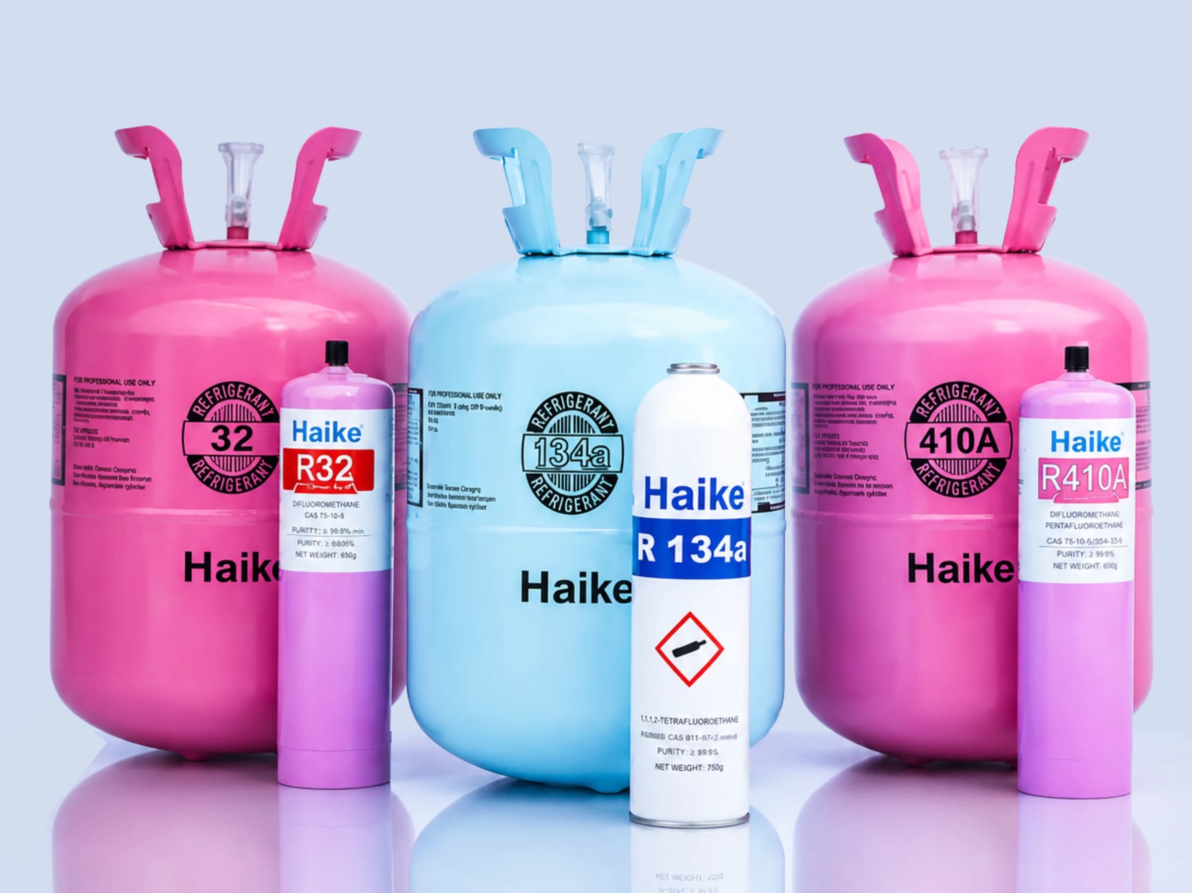 Bouteilles de gaz réfrigérant R32, R410A et R134a vendues par NOVACLIM